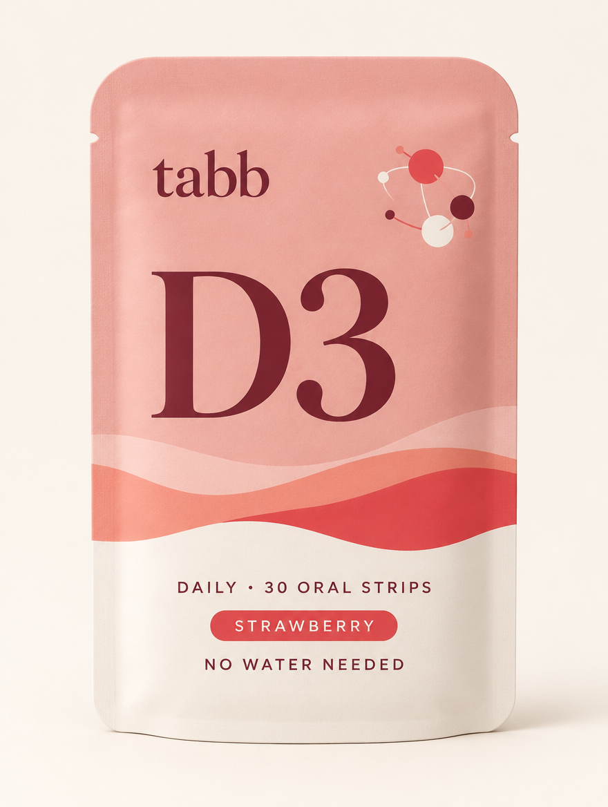 Tabb D3 Daily strawberry oral vitamin strips pouch